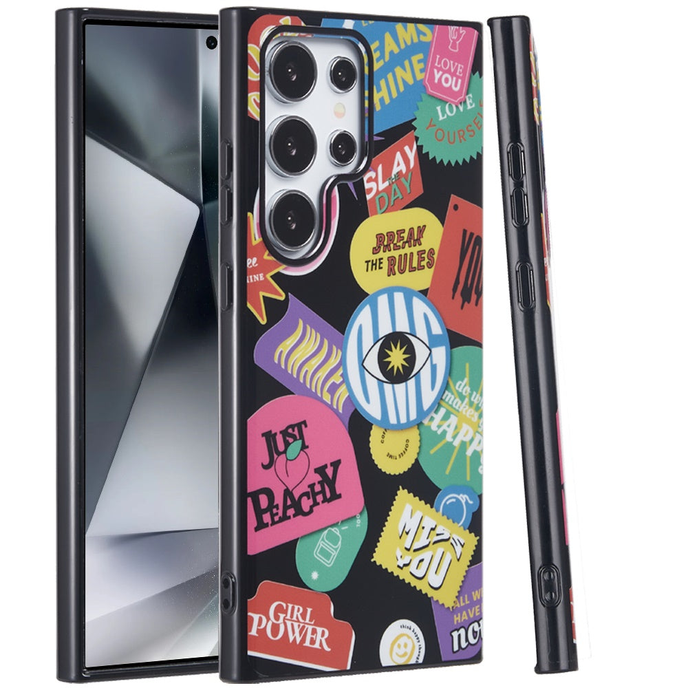 For Samsung Galaxy S25 Ultra Durable Fashion IMD Printed Design TPU Slim Shockproof Protective Case with Stylish Pattern Case Cover
