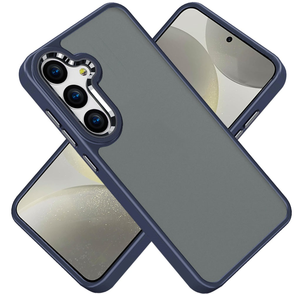 For Samsung Galaxy S25+ /S25 Plus /S24+ Plus Slim Fit Thin Hybrid,Frosted Matte Polished Acrylic Hard PC with TPU Rubber Frame Case Cover