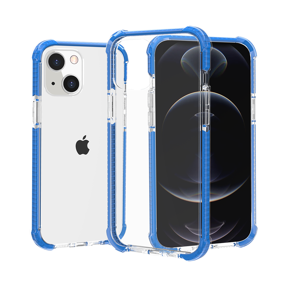 For Apple iPhone 17 Hybrid Transparent Acrylic Rubber Gummy Hard PC Silicone TPU Color Bumper Frame Shockproof Case Cover