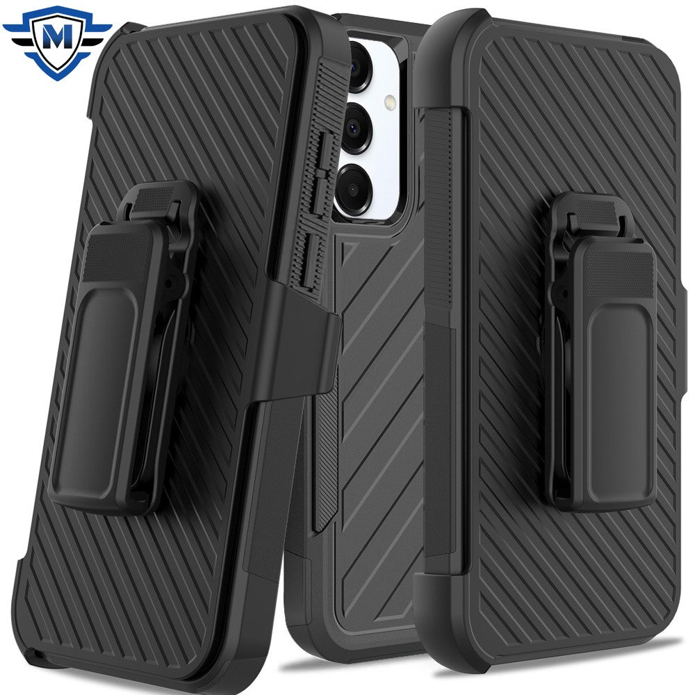For Samsung Galaxy A26 Premium Tough Hybrid Case with Belt Clip Holster, Shockproof Rugged Design, Textured 2in1 Non-Slip Case Cover