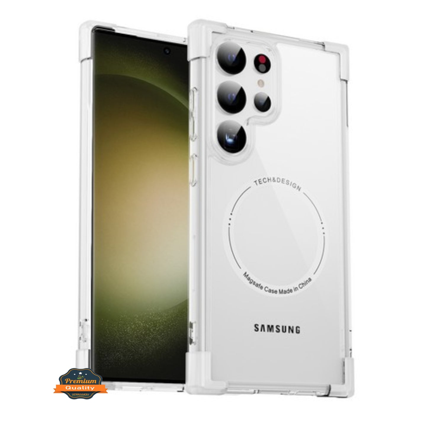 For Samsung Galaxy S25+ S25 Plus /S24+ Slim Fit Hybrid Case Clear Corner Bumper MagSafe Compatible, Hard TPU Rubber Shockproof Case Cover