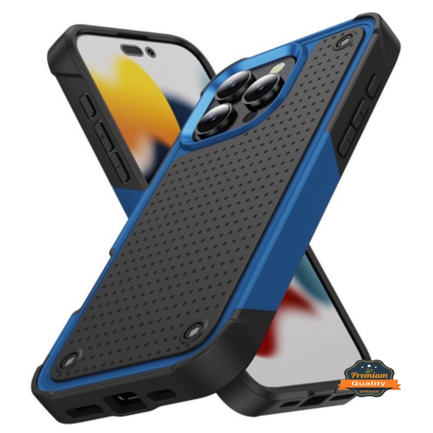 For Apple iPhone 16 Pro (6.3") Shockproof Non-Slip Textured Heavy Duty Rugged TPU Drop Military Protection Tough Bumper Case Cover