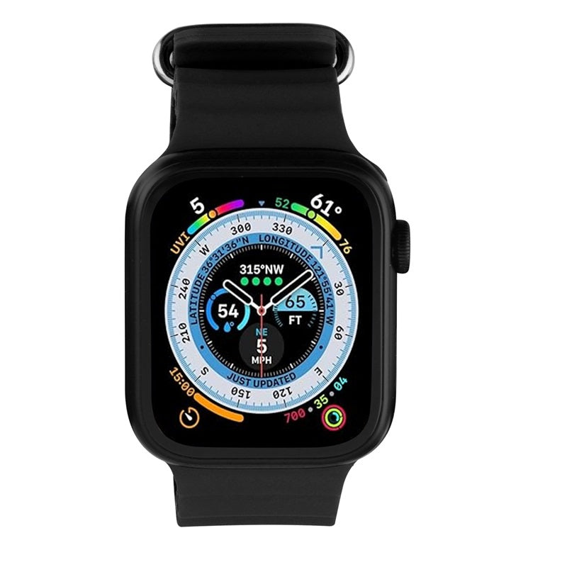 echelon ComfyFit Silicone Strap for Apple Watch Series 9 45mm/Watch Series 10 46mm / Watch SE (2022) 44mm - Black, Apple Watch Accessories