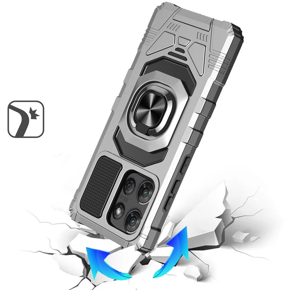 For Motorola Moto G Stylus 5G 2025 Hybrid Dual Layer with 360° Rotate Magnetic Ring Stand Holder Kickstand TPU Rugged PC Shockproof Case Cover