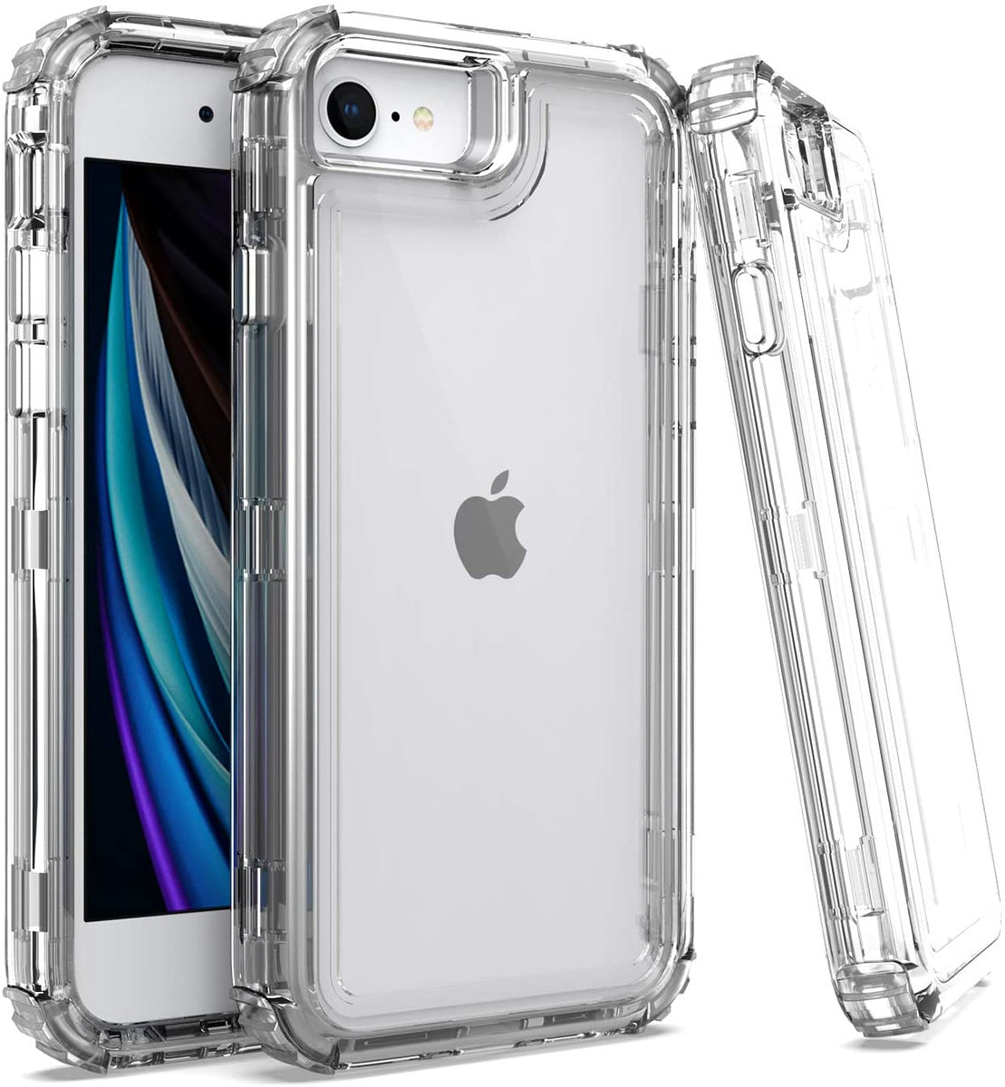 For Apple iPhone 15 Pro (6.1") Heavy Duty Transparent 3 in 1 Hybrid Shockproof Full Edge Hard PC Front Frame Bumper Clear Phone Case Cover