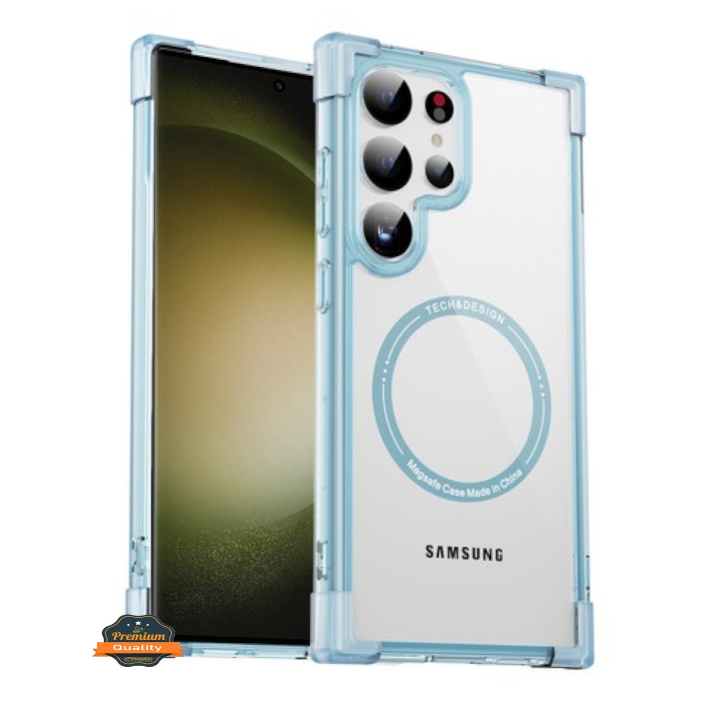 For Samsung Galaxy S25+ S25 Plus /S24+ Slim Fit Hybrid Case Clear Corner Bumper MagSafe Compatible, Hard TPU Rubber Shockproof Case Cover