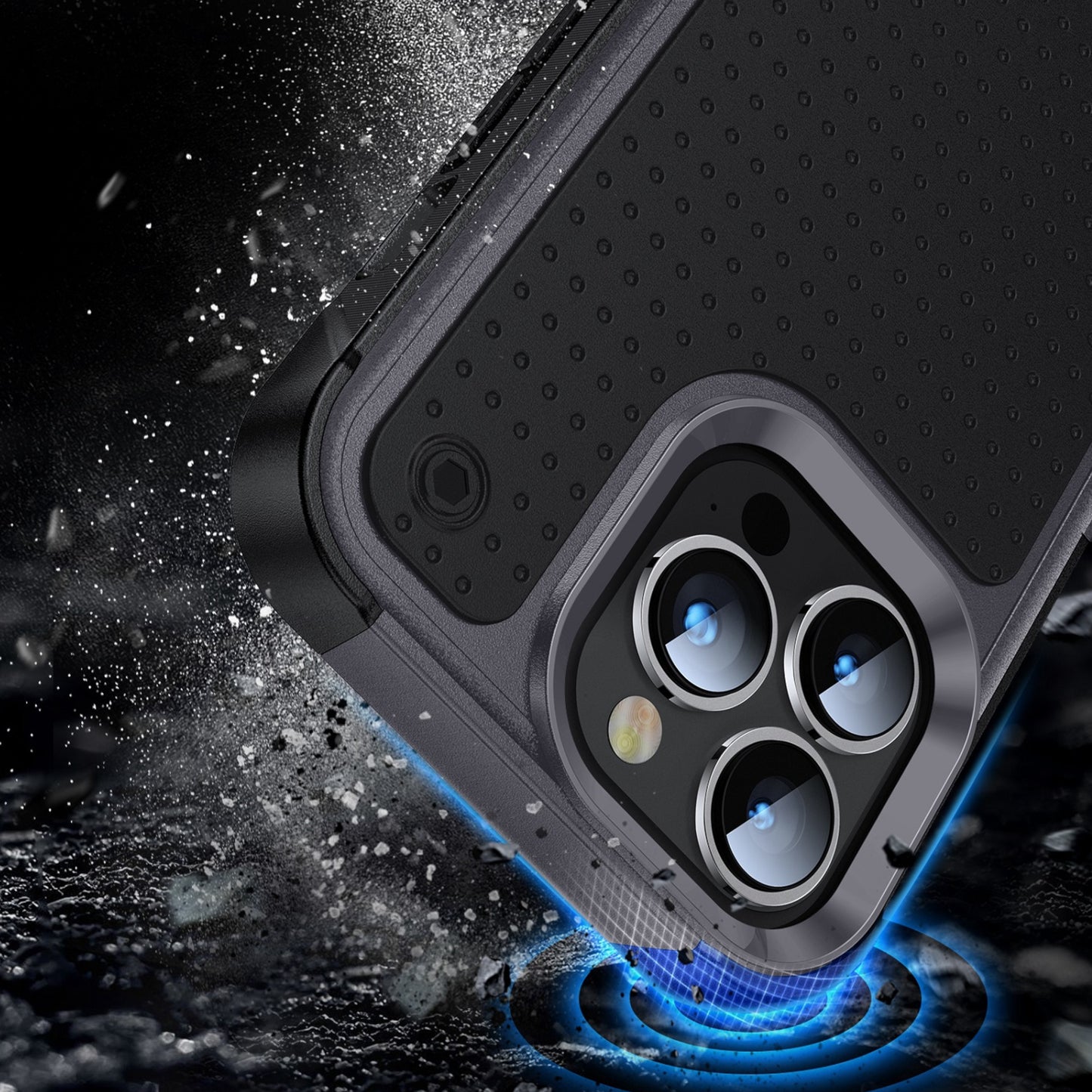 For Apple iPhone 15 Pro (6.1") Shockproof Non-Slip Textured Heavy Duty Rugged TPU Drop Military Protection Bumper Phone Case Cover