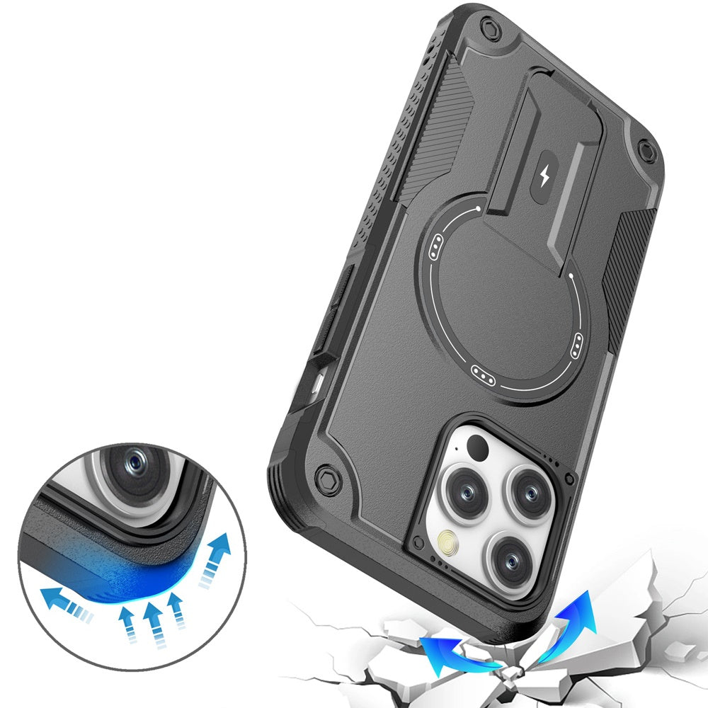 For Samsung Galaxy A16 5G Magnetic Invisible Kickstand Holder with Magsafe, Slim Fit Shockproof Hybrid Military Grade Heavy Duty Case Cover
