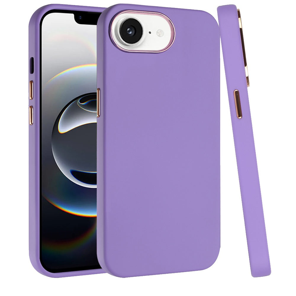 For Apple iPhone 16e Hybrid Armor Shockproof, Durable Bumper Rubber Gummy Gel Slick Hard PC Silicone TPU Case Cover