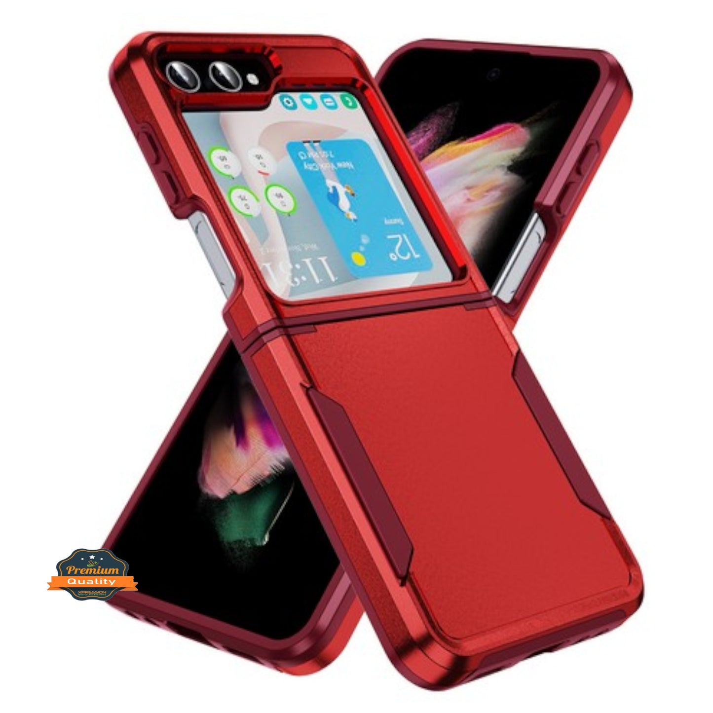 For Motorola Razr 2025 /2024 Rugged Heavy-Duty Dual Layer Military-Grade, Rubber TPU Defender, Hybrid Shockproof Case Cover