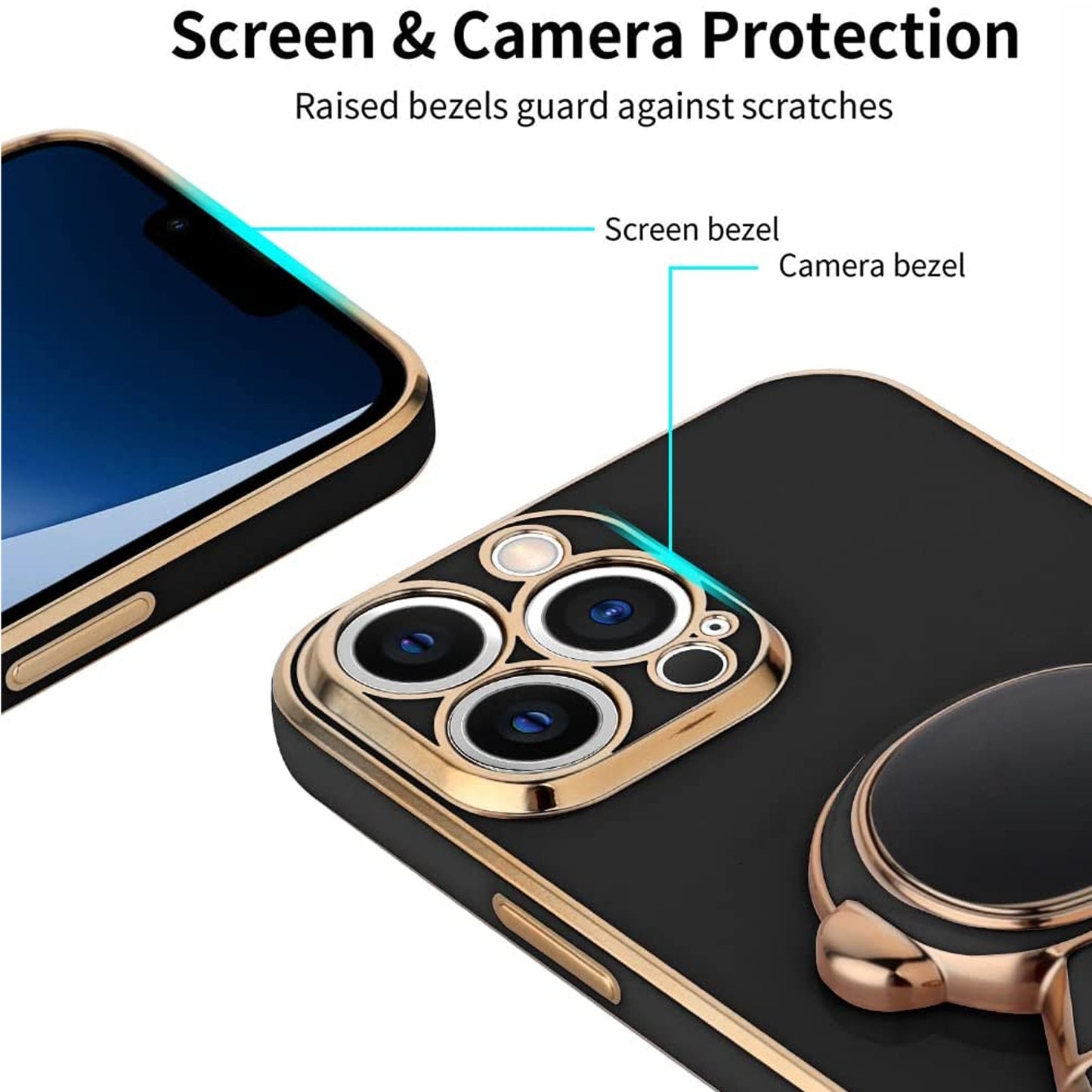 For Samsung Galaxy A16 5G 3D Astronaut Hidden Stand Plating Hybrid Shockproof Armor Electroplated Bumper Case Cover