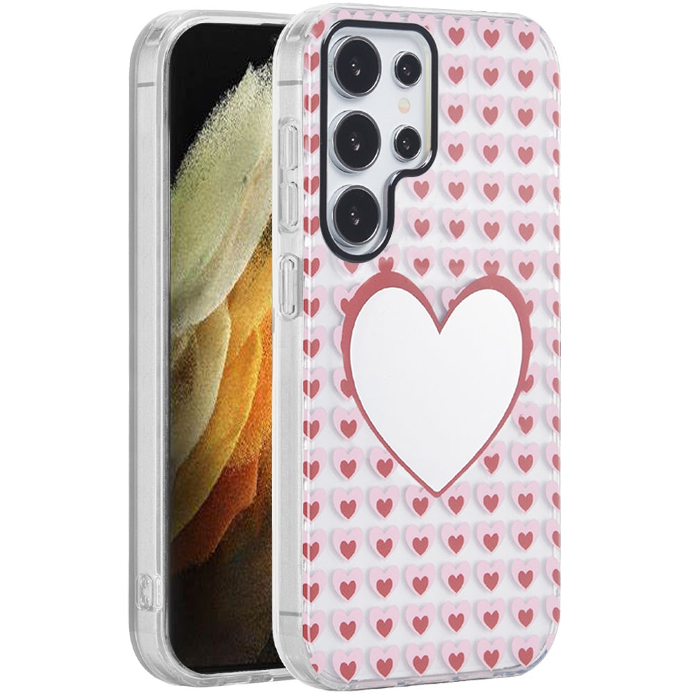 For Samsung Galaxy S21 Ultra Fashion Layer Design Slim IMD TPU Protective, Shockproof Hybrid Stylish Durable Hard PC Case Cover