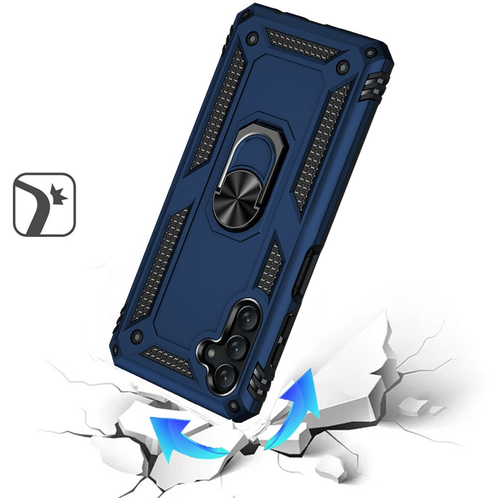 For Samsung Galaxy A36 Hybrid Shockproof Durable 360 Degree Rotatable Ring Stand Holder Kickstand Fit Magnetic Car Mount Case Cover