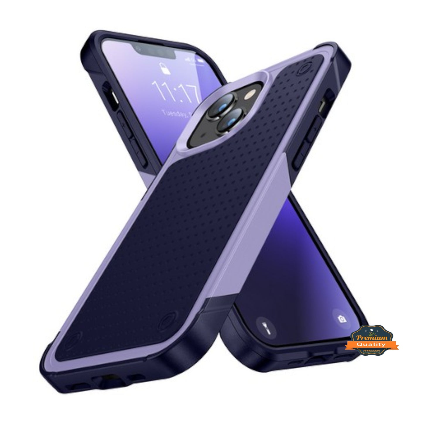 For Apple iPhone 15 Pro (6.1") Shockproof Non-Slip Textured Heavy Duty Rugged TPU Drop Military Protection Bumper Phone Case Cover