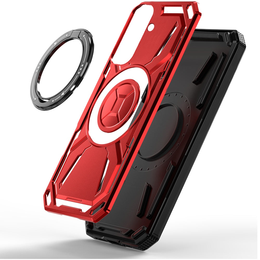 For Samsung Galaxy S24 Ultra Hybrid Magnetic Ring and 360° Rotational Kickstand with MagSafe Compatible, Military Grade Drop Protection Case Cover