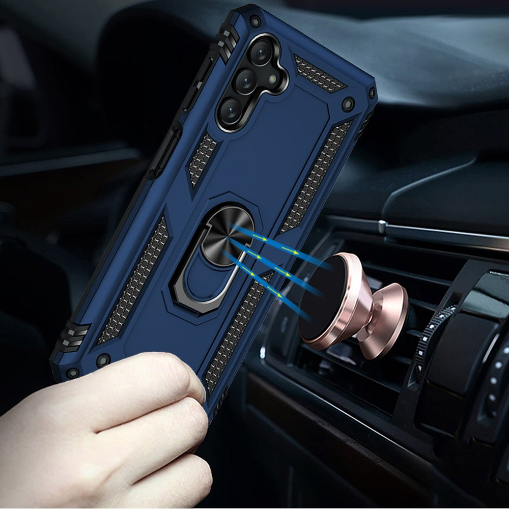 For Samsung Galaxy A36 Hybrid Shockproof Durable 360 Degree Rotatable Ring Stand Holder Kickstand Fit Magnetic Car Mount Case Cover