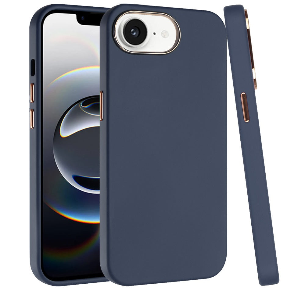 For Apple iPhone 16e Hybrid Armor Shockproof, Durable Bumper Rubber Gummy Gel Slick Hard PC Silicone TPU Case Cover