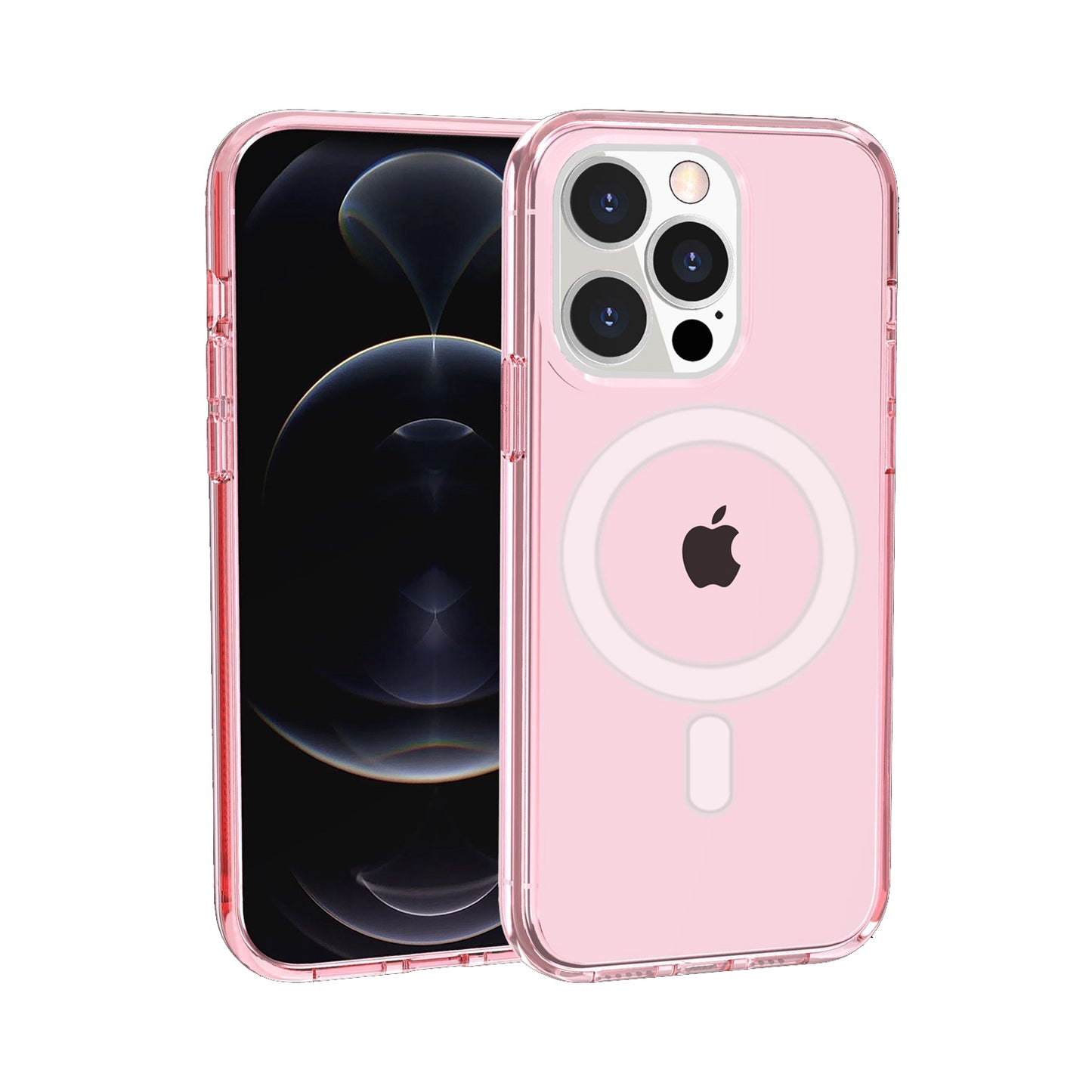 For Apple iPhone 16 Pro (6.3") MagSafe Compatible Transparent Shock Absorption TPU Rubber Hybrid Protective Case Cover