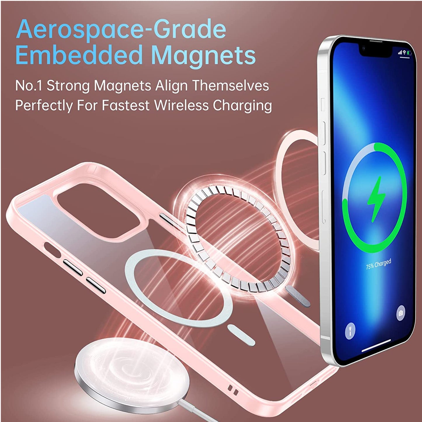For Apple iPhone 15 Pro (6.1") Hybrid Clear Transparent Colors Edge Bumper with Magsafe Compatible, Slim Hard PC Phone Case Cover