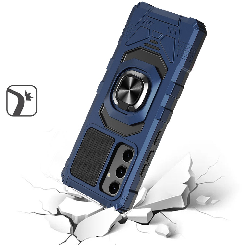For Samsung Galaxy S25+ /S25 Plus /S24+ Plus Hybrid Dual Layer with 360° Rotate Magnetic Ring Stand Holder Kickstand TPU Rugged PC Shockproof Case Cover