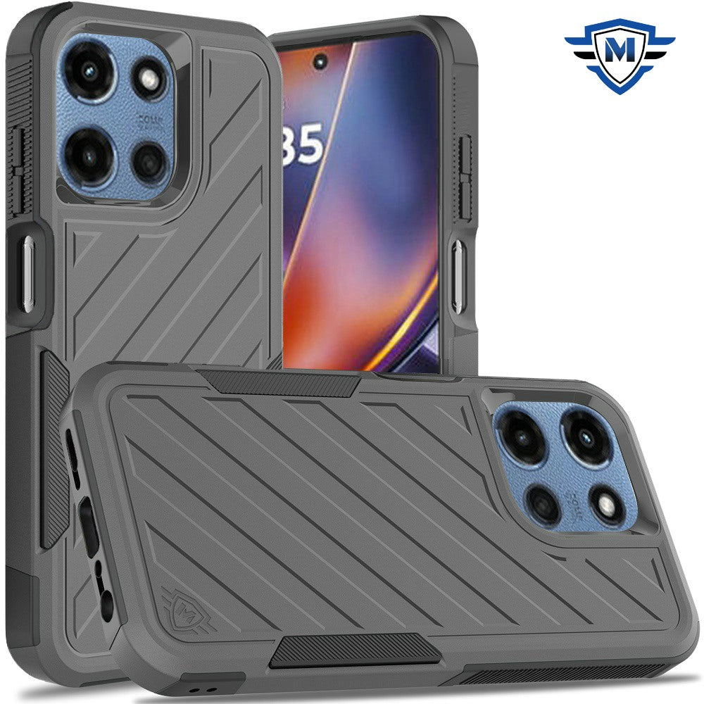 For Motorola Moto G Stylus 5G 2025 Premium Hybrid Rugged lined Shockproof Textured 2-in-1 Non-Slip Hard PC & TPU Non Slip Tough Case Cover