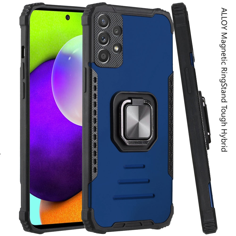 For Samsung Galaxy A32 5G Hybrid with Stand Magnetic Ring Kickstand Bumper Shockproof Armor Heavy Duty Military Grade Hard Phone Case Cover