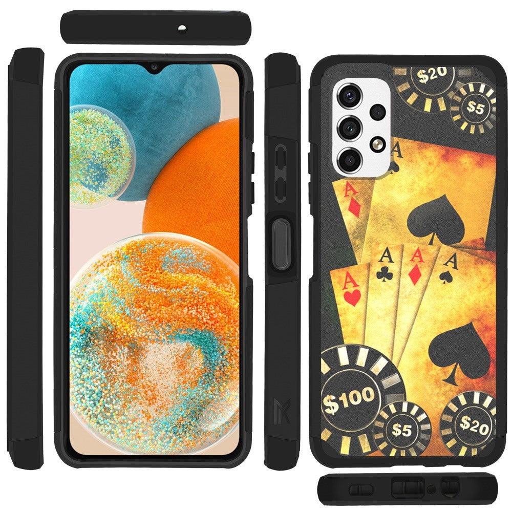 For Samsung Galaxy A23 5G Graphic Design Pattern Hard PC TPU Tough Strong Hybrid Shockproof Armor Frame Phone Case Cover