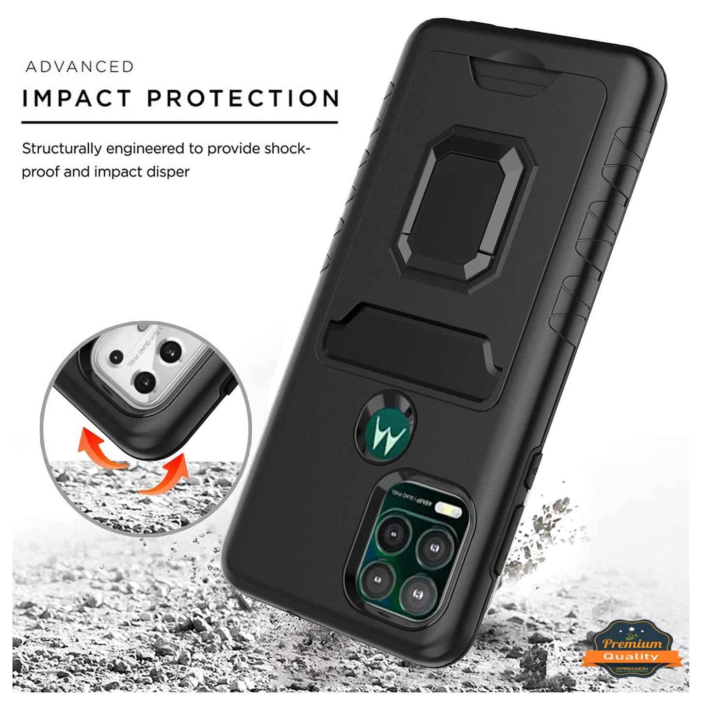 For Samsung Galaxy A03s (2022) Wallet Credit Card Slot Holder with Metal Ring Kickstand Heavy Duty Shockproof Hybrid Dual Layer Magnetic Stand Phone Case Cover