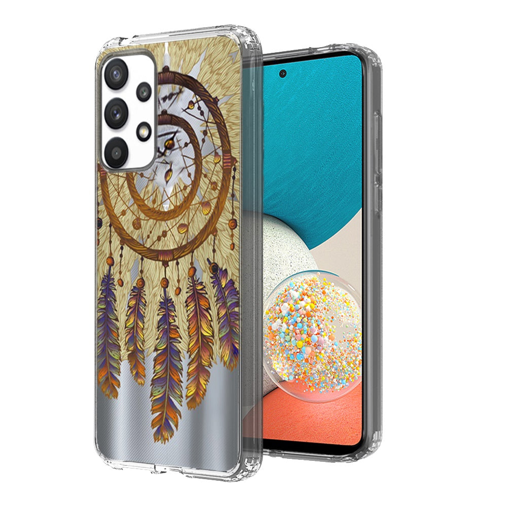 For Samsung Galaxy A53 5G Case Hybrid Design Image Transparent Rubber TPU Protector Thin Shell Back PC Armor Shockproof Phone Case Cover