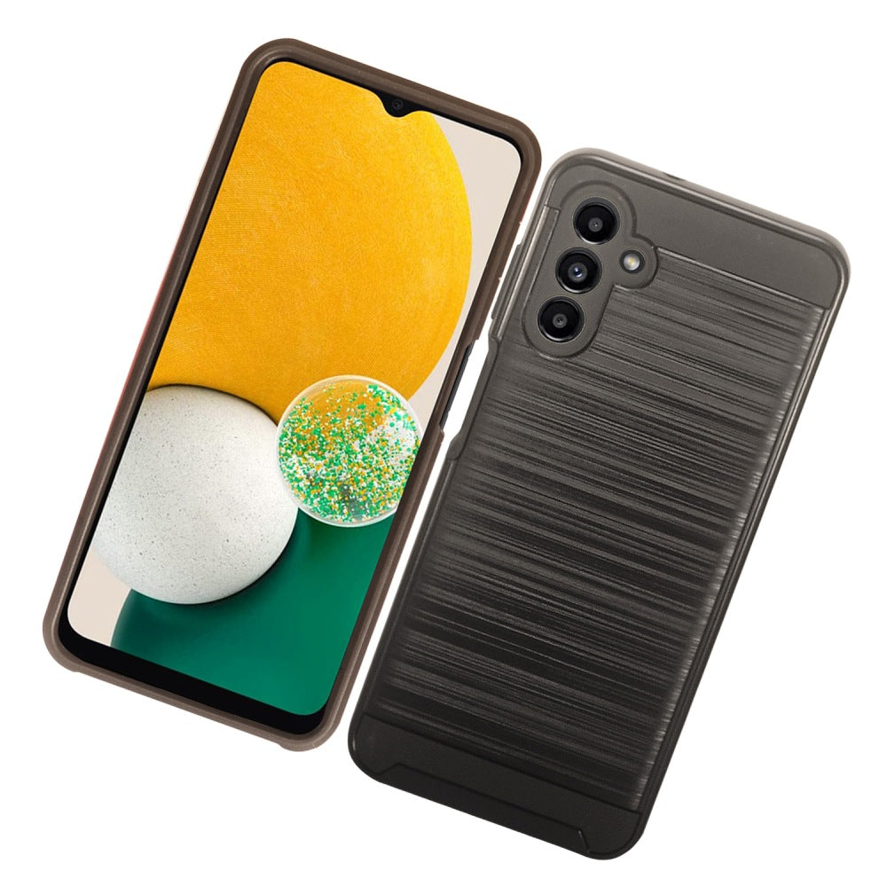 For Samsung Galaxy A13 5G Brushed Texture Slim Hybrid Shockproof Dual Layer Hard PC TPU Silicone Armor Rugged Protective Phone Case Cover