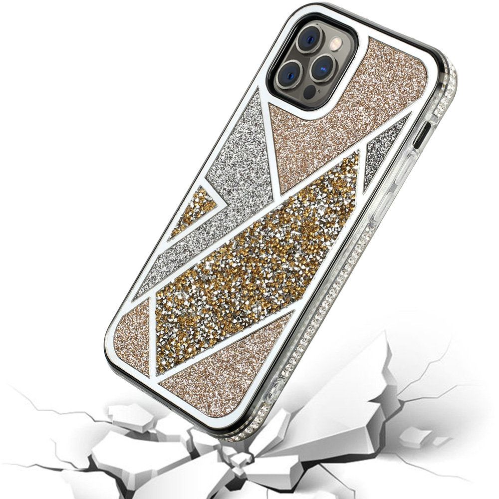 For Samsung A03 Core Glitter Bling Diamond Rhinestone Sparkly Bumper Fashion Shiny Cute Fancy Cases Hybrid Rugged PC Phone Case Cover