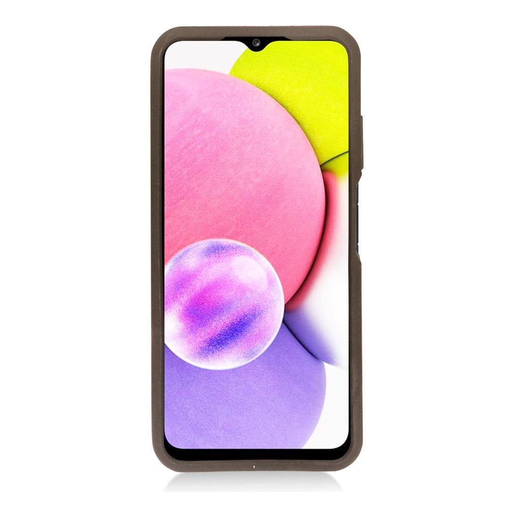 For Samsung Galaxy A03S Brushed Texture Slim Hybrid Shockproof Dual Layer Hard PC TPU Silicone Armor Rugged Protective Phone Case Cover