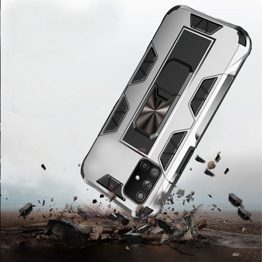 For Samsung Galaxy A71 5G Hybrid Cases with Built-in Slide Kickstand Stand Holder Full Body Heavy Duty Rugged Military Grade Phone Case Cover