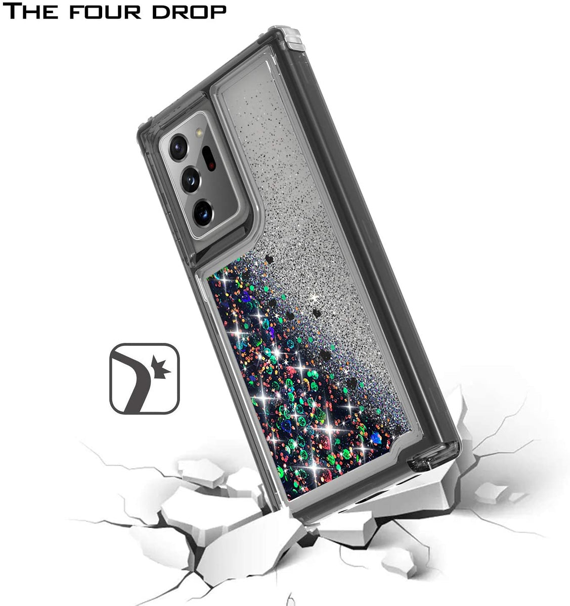For Samsung Galaxy A22 5G Hybrid Liquid Glitter 3D Bling Quicksand Flowing Sparkle Hard Shockproof 3 in 1 TPU Heavy Duty Phone Case Cover