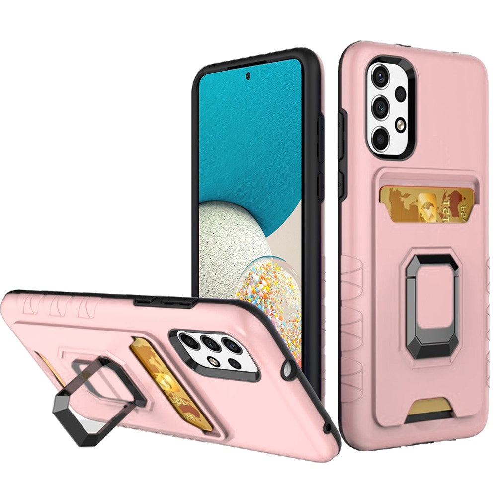 For Samsung Galaxy A53 5G Wallet Case Designed with Credit Card Holder & Stand Kickstand Ring Heavy Duty Hybrid Armor Phone Case Cover