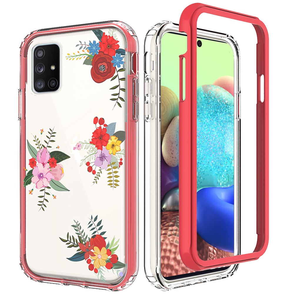 For Samsung Galaxy A71 5G Beautiful Design Hybrid Triple Layer Armor Hard PC Rubber TPU Shockproof Protective Frame Phone Case Cover