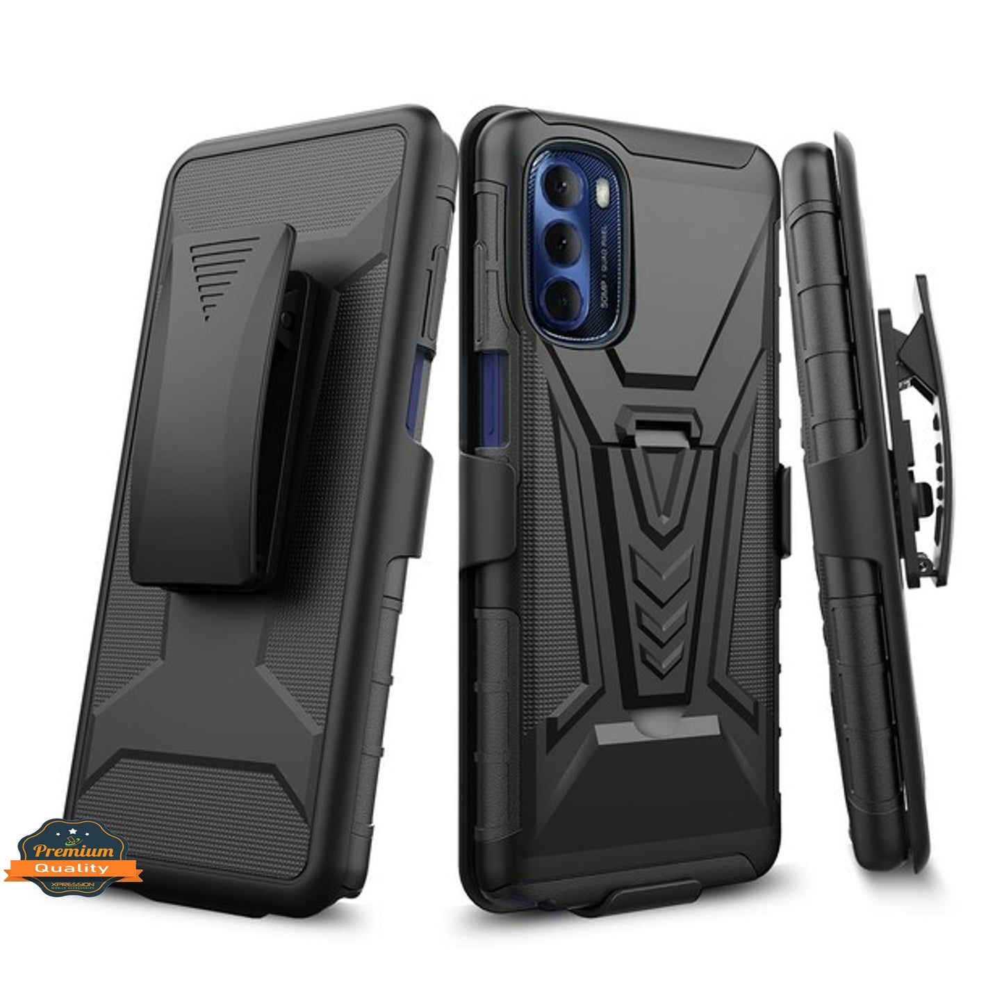 For Samsung Galaxy A03S Hybrid Armor Kickstand with Swivel Belt Clip Holster Heavy Duty 3in1 Defender Shockproof Phone Case Cover