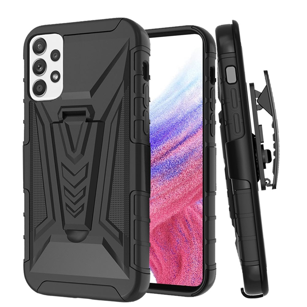 For Samsung Galaxy A53 5G Combo Rugged Swivel Belt Clip Holster Heavy Duty Hybrid Armor Rubber with Kickstand Stand Phone Case Cover