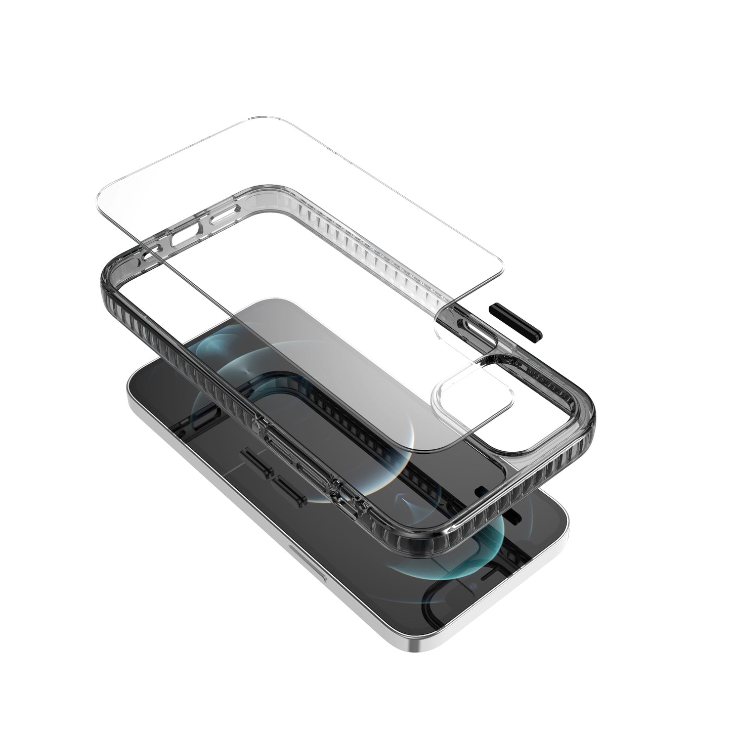 For Samsung Galaxy A02S Crystal Transparent Rugged Shockproof Hybrid PC+TPU Colorful Buttons Military Grade Protection Back Phone Case Cover