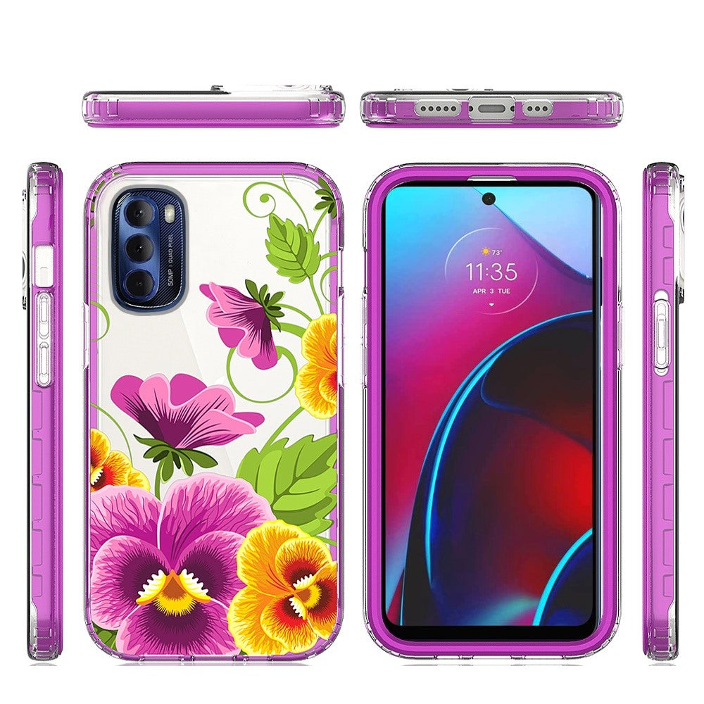 For Motorola Moto G Stylus 2022 4G Beautiful Design 3in1 Hybrid Armor Hard PC Rubber TPU Shockproof Protective Frame Phone Case Cover