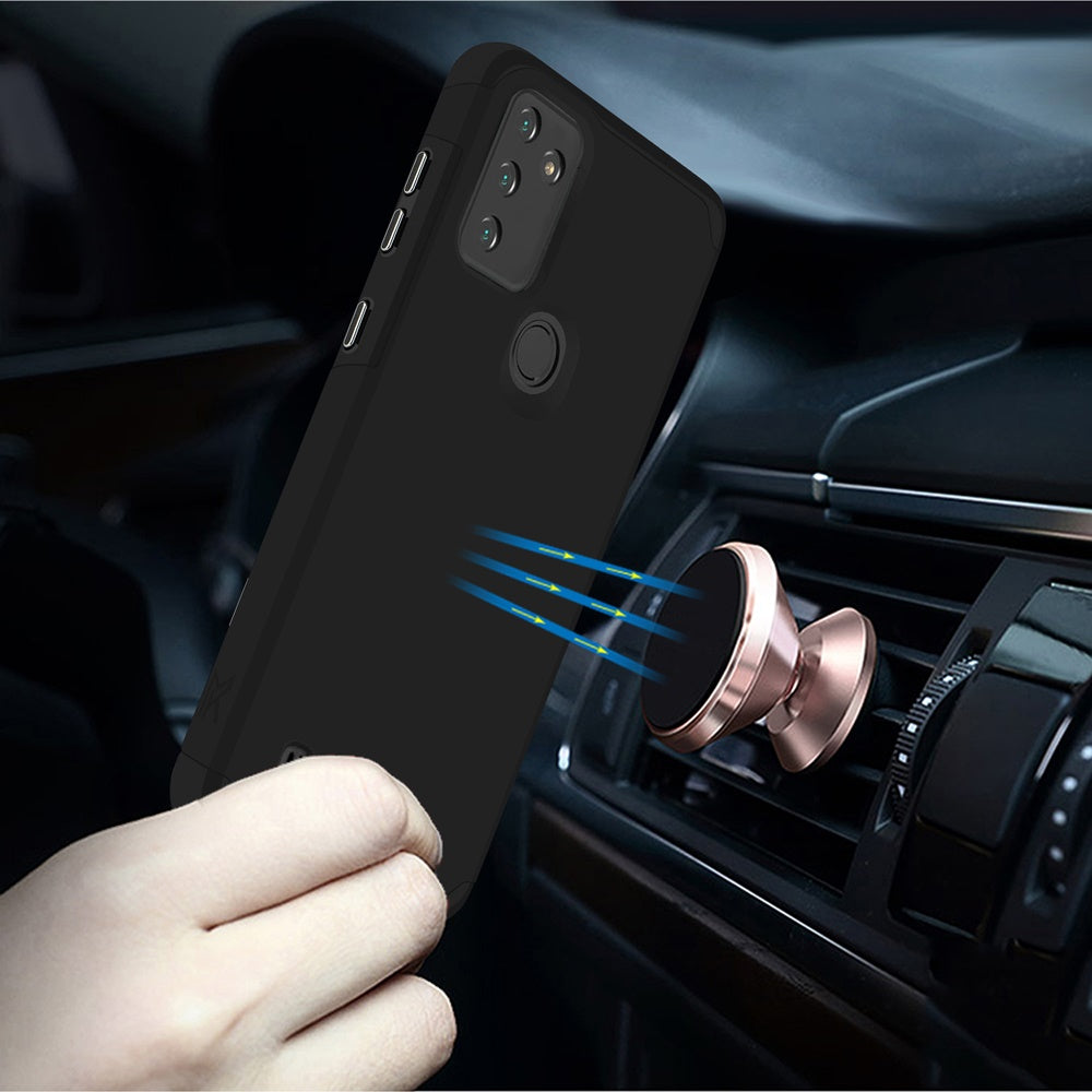 For Wiko Voix Slim Corner Protection Shock Absorption Hybrid Dual Layer Hard PC + TPU Rubber Frame Armor Defender Phone Case Cover