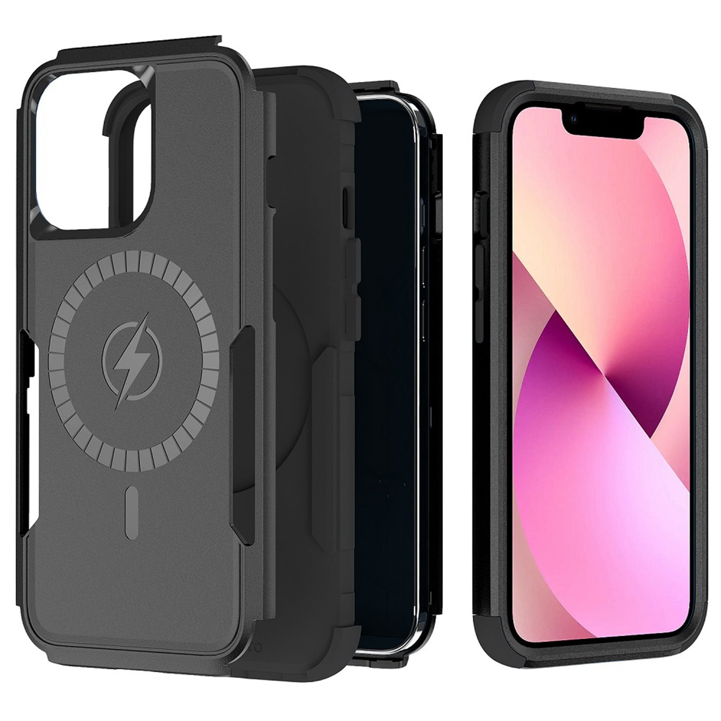 For Apple iPhone 13 /6.1" Hybrid Heavy Duty Cases Compatible with MagSafe Drop Protective Tough Rugged Slim Shockproof Phone Case Cover