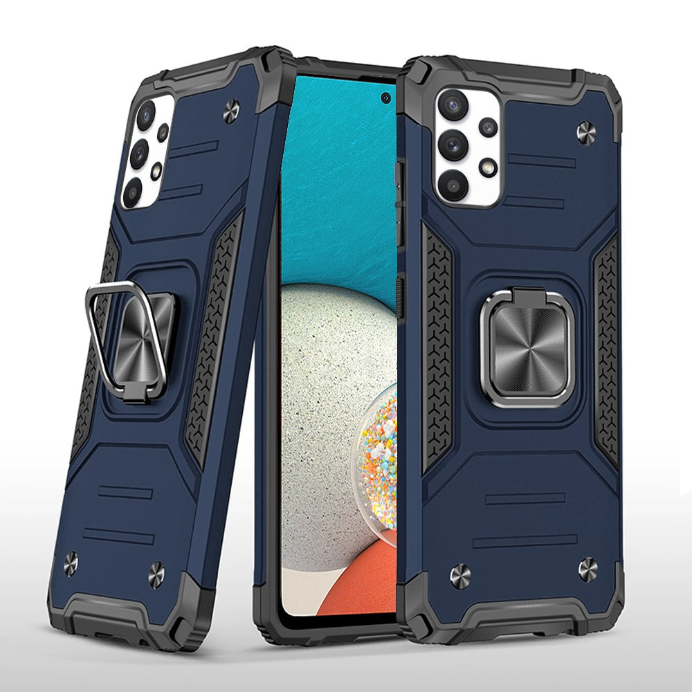 For Samsung Galaxy A53 5G Armor Hybrid with Ring Holder Kickstand Shockproof Heavy-Duty Durable Rugged Dual Layer Phone Case Cover