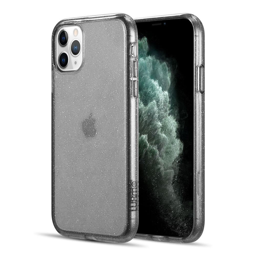 For Apple iPhone 13 /Pro Max Mini Transparent Glitter Bling Sparkly Hybird Hard PC Shell & Soft TPU Shock-Absorption Bumper Phone Case Cover