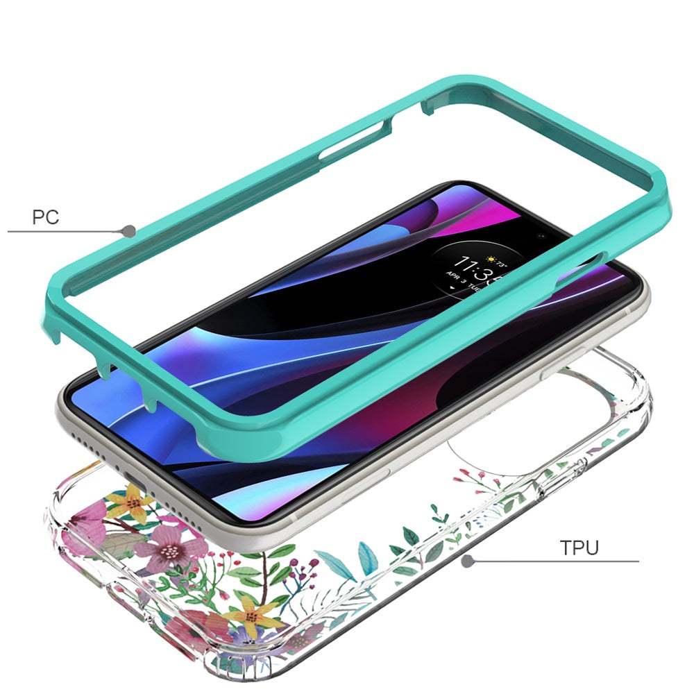 For Motorola Edge+ Plus 2022 Beautiful Design 3 in 1 Hybrid Armor Hard PC Rubber TPU Shockproof Protective Frame Phone Case Cover