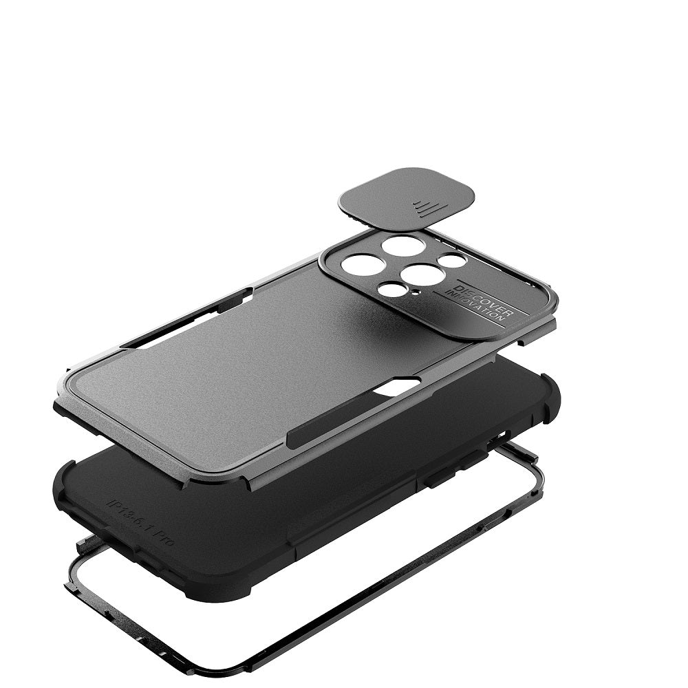 For Apple iPhone 13 Pro Max Heavy Duty 3in1 Rugged Hybrid Hard PC Rubber Bumper Impact with Camera Protection Phone Case Cover