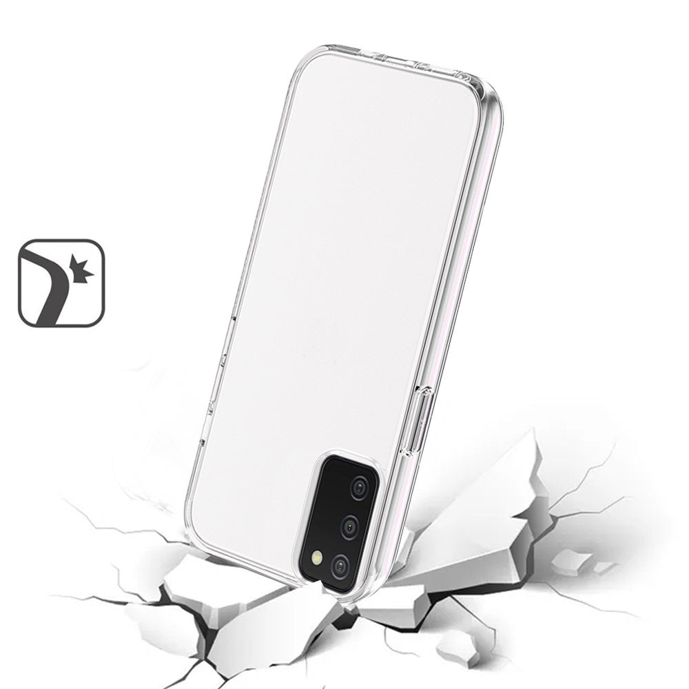 For Samsung Galaxy A03S Transparent Shock Absorption Thick TPU Rubber Gel Ultra Thick 3mm Hybrid Silicone Protective Phone Case Cover