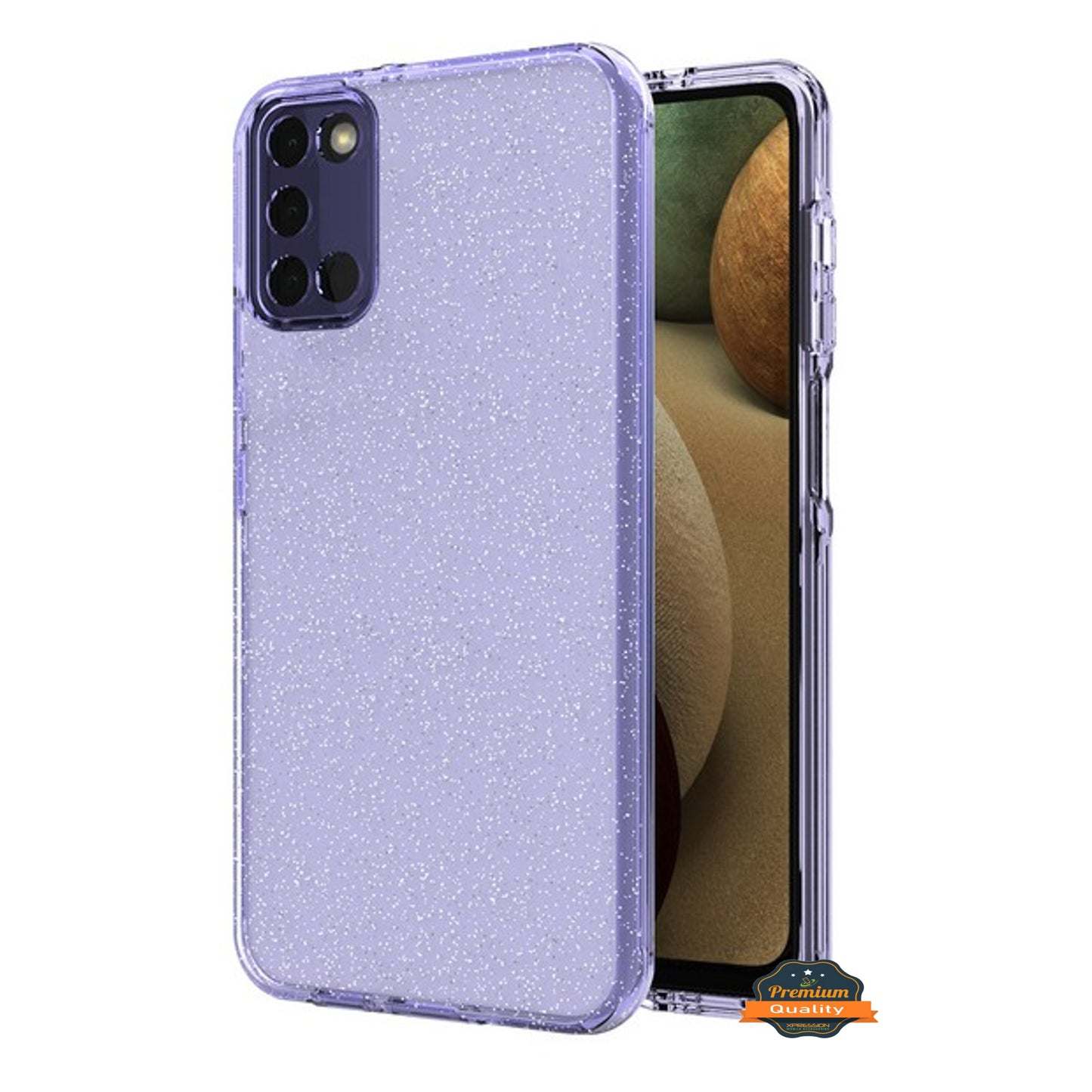 For Samsung Galaxy A03S Glitter Sparkle Bling Shiny Thin Slim Hybrid Shockproof Rubber Silicone Soft TPU Gel Protective Phone Case Cover