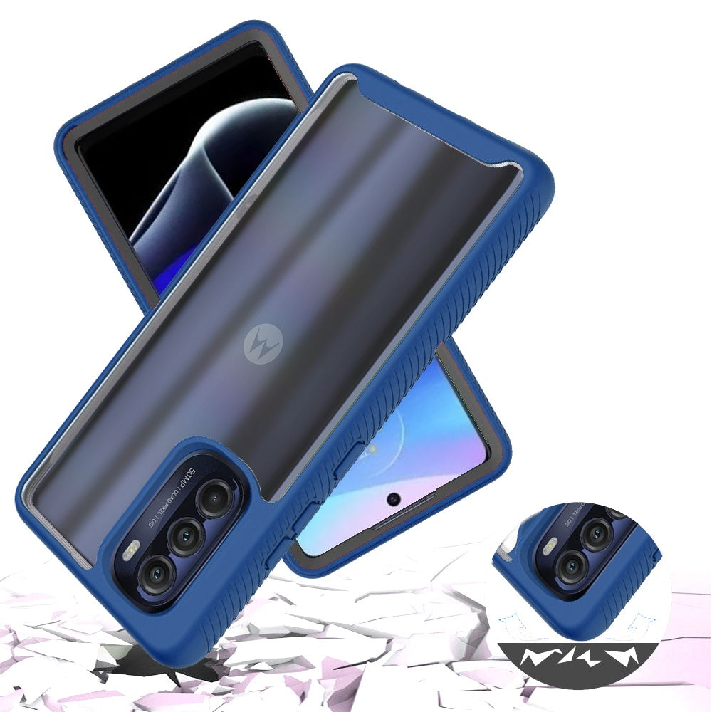 For Motorola Moto G Stylus 5G 2022 Clear Dual Layer Rugged Bumper Frame Heavy Duty Hybrid TPU + PC Shockproof Rubber Phone Case Cover