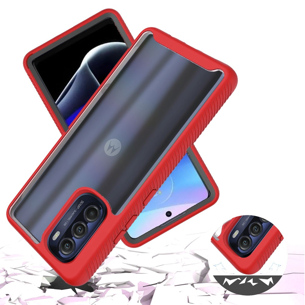 For Motorola Moto G Stylus 5G 2022 Clear Dual Layer Rugged Bumper Frame Heavy Duty Hybrid TPU + PC Shockproof Rubber Phone Case Cover